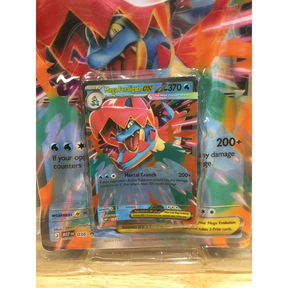 Mega Feraligatr EX Custom Pokemon Card Set‎ Jumbo and Standard 370 HP MEP 036